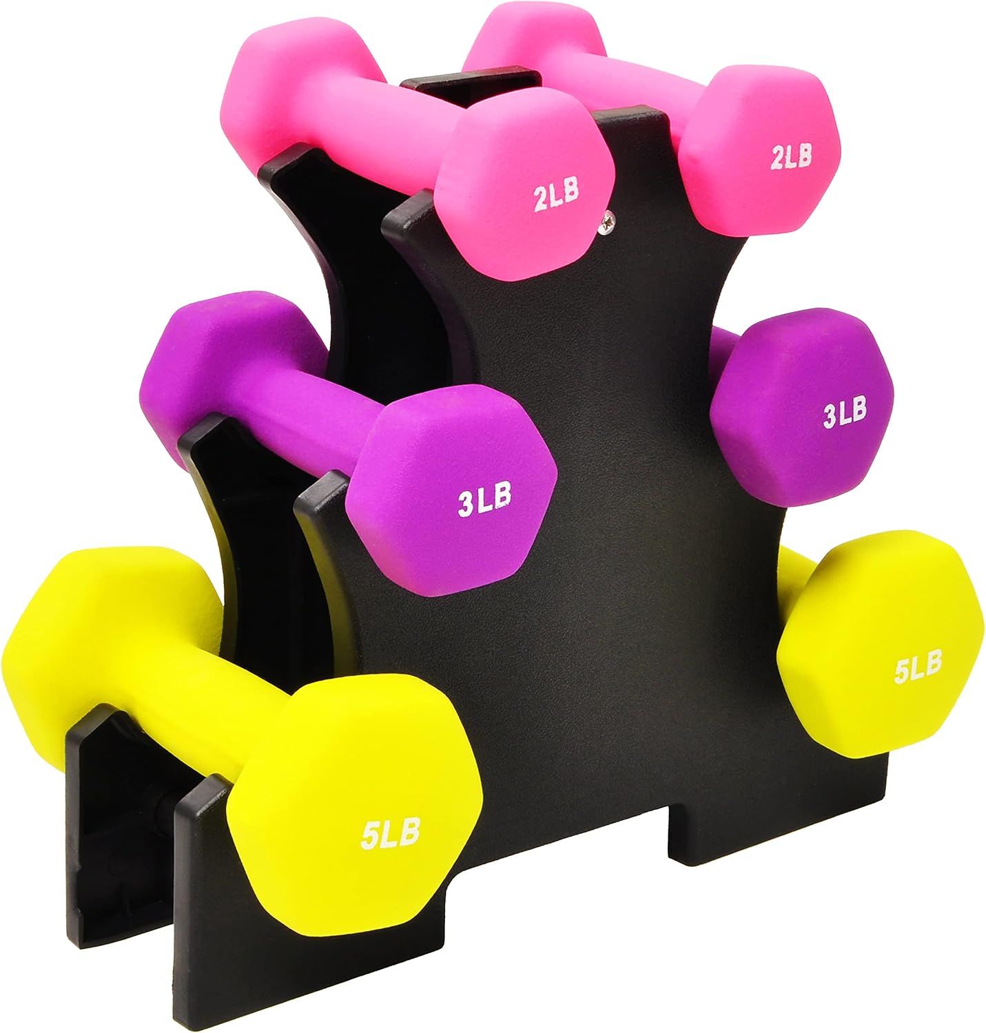 Set of colorful light hand weights