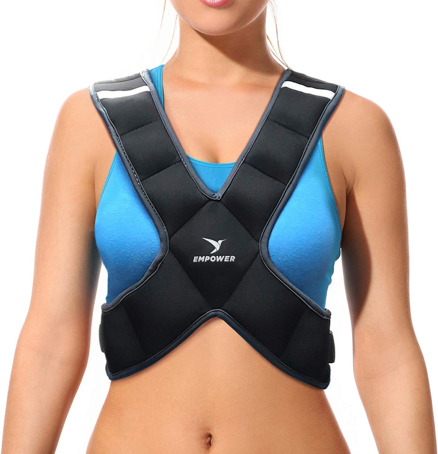 Adjustable black weighted vest